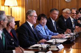 Japan PM Takaichi at roundtable meeting in London