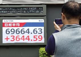 Nikkei hits record intraday high