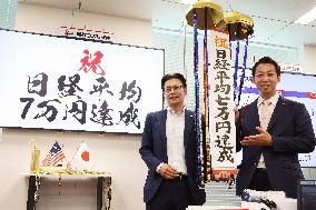 Ceremony Marking the Nikkei Average Reaching 70,000 Yen