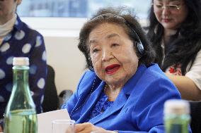 Atomic bomb survivor Setsuko Thurlow in Vienna
