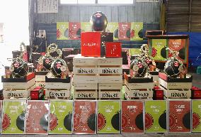 Premium watermelons in Hokkaido