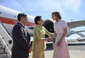 Japan's imperial couple arrive in Belgium