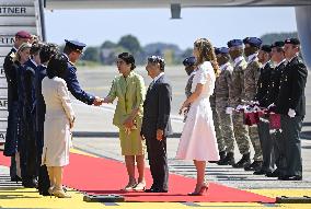 Japan's imperial couple arrive in Belgium
