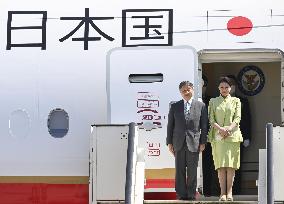 Japan's imperial couple arrive in Belgium