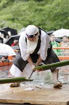 Ceremony to pray for rich grain harvest at Kyoto temple