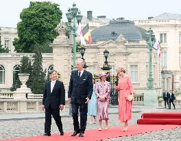 Japan emperor, empress in Brussels