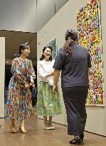 Japan's Crown Princess Kiko and Princess Kako