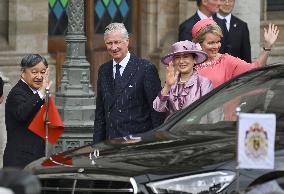 Japan emperor, empress in Brussels