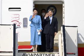 Japan's imperial couple leave Belgium