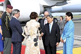 Japan's imperial couple leave Belgium
