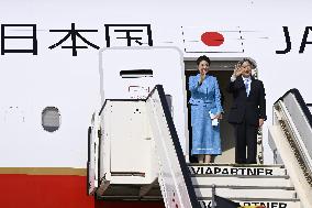 Japan's imperial couple leave Belgium