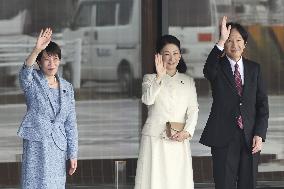 Emperor, empress return home
