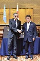 Japan foreign minister meets with IAEA chief