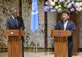 Japan foreign minister meets with IAEA chief