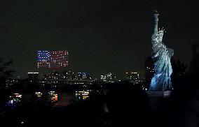Drone show marking 250th anniv. of U.S. independence