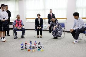 Crown Princess Kiko visits high school in western Japan