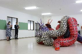 Crown Princess Kiko visits high school in western Japan