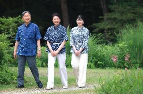 Japan imperial family at villa in Tochigi Pref.