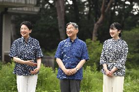 Japan imperial family at villa in Tochigi Pref.