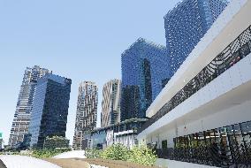 The cluster of buildings in the Umekita area