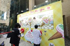 The Giant Ice Gachapon at KITTE Osaka