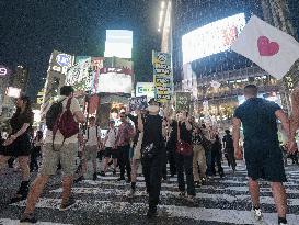 Protest against Japan PM Takaichi