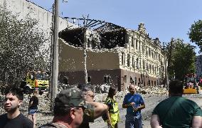 Russian missile attacks on Kyiv