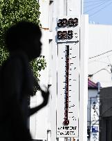 "Cruelly hot day" in central Japan