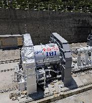 Japan space agency conducts Epsilon rocket engine test