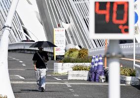 "Cruelly hot day" in central Japan