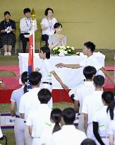 Princess Kako at high school equestrian competition