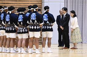 Japan crown prince at high school cultural festival