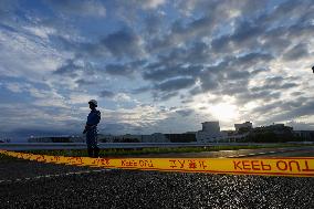 Aftermath of strong earthquake in Kumamoto Pref.