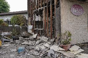 Aftermath of strong earthquake in Kumamoto Pref.