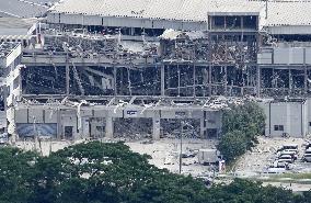 Aftermath of strong earthquake in Kumamoto Pref.