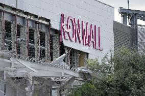 Aftermath of strong earthquake in Kumamoto Pref.