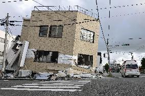 Aftermath of strong earthquake in Kumamoto