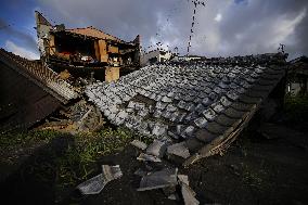 Aftermath of strong earthquake in Kumamoto