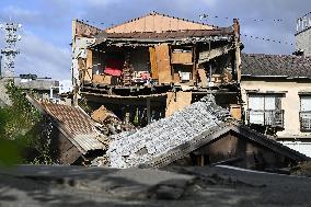 Aftermath of strong earthquake in Kumamoto
