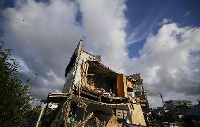 Aftermath of strong earthquake in Kumamoto