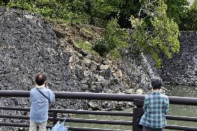 Aftermath of strong earthquake in Kumamoto