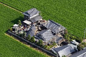 Aftermath of strong earthquake in Kumamoto