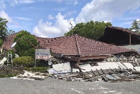 Aftermath of strong earthquake in Kumamoto