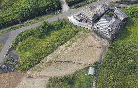 Aftermath of strong earthquake in Kumamoto