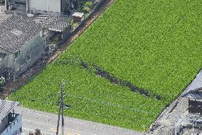 Aftermath of strong earthquake in Kumamoto