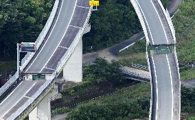 Aftermath of strong earthquake in Kumamoto