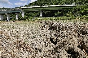Aftermath of strong earthquake in Kumamoto