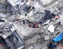 Aftermath of strong earthquake in Kumamoto