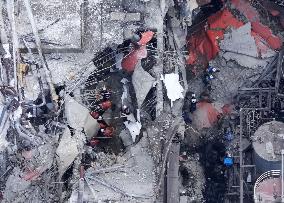 Aftermath of strong earthquake in Kumamoto