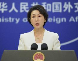 Chinese Foreign Ministry spokeswoman
